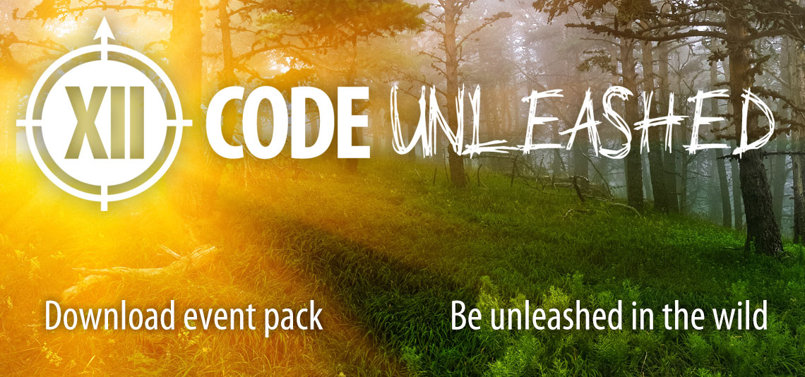 Code Unleashed: download the event pack. Be unleashed in the wild